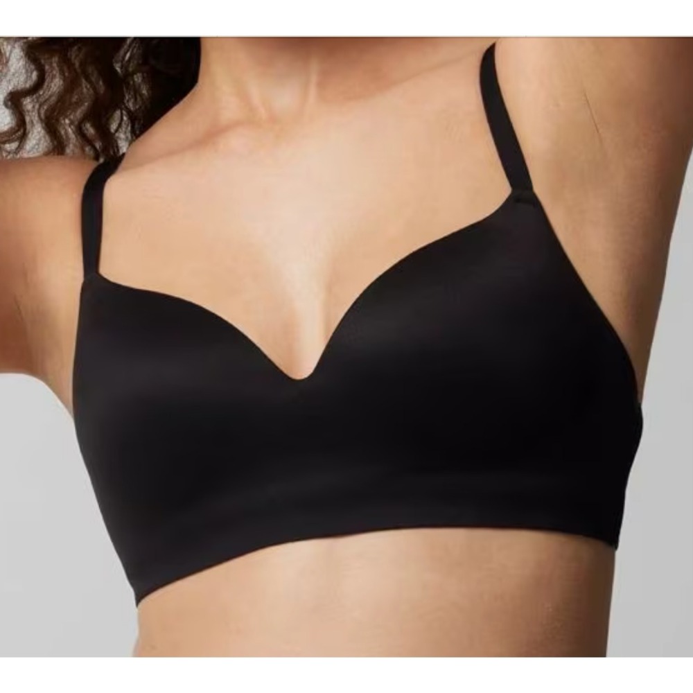New SOMA ENBLISS WIRELESS BRA Solid Black PADDED CONTOUR CUPS Full Support 38DD